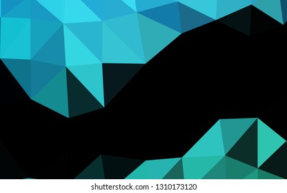 Light BLUE vector triangle mosaic texture. Colorful illustration in Origami style with gradient.  Completely new template for your business design.