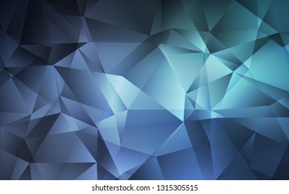 Light BLUE vector triangle mosaic background. Shining colorful illustration with triangles. A completely new design for your leaflet.