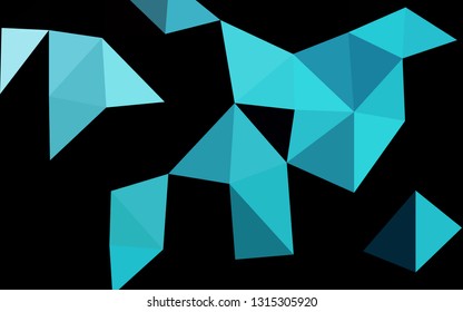 Light BLUE vector triangle mosaic cover. Glitter abstract illustration with an elegant design. Completely new template for your business design.