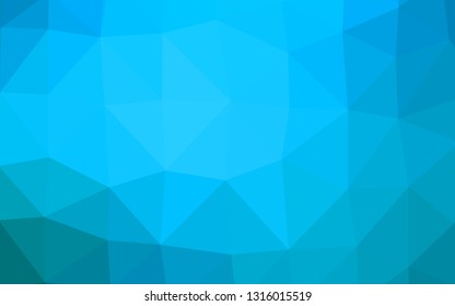 Light BLUE vector triangle mosaic texture. Modern geometrical abstract illustration with gradient. Template for your brand book.