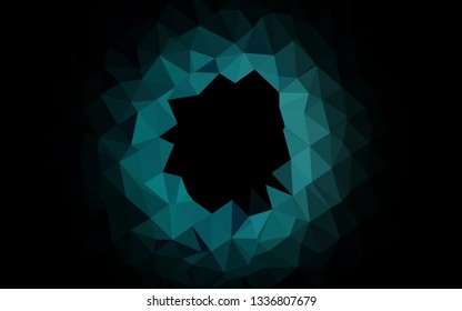 Light BLUE vector triangle mosaic cover. Shining illustration, which consist of triangles. Triangular pattern for your business design.