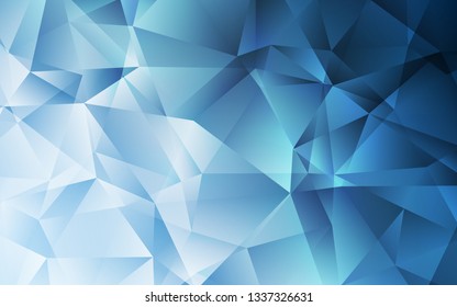 Light BLUE vector triangle mosaic template. A sample with polygonal shapes. A new texture for your web site.