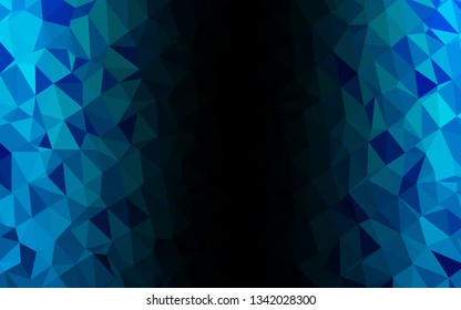 Light BLUE vector triangle mosaic cover. A vague abstract illustration with gradient. Template for a cell phone background.