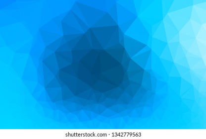 Light BLUE vector triangle mosaic cover. Modern geometrical abstract illustration with gradient. Brand new design for your business.