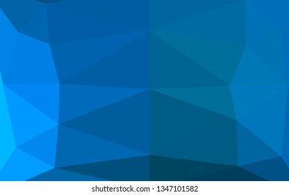 Light BLUE vector triangle mosaic texture. A sample with polygonal shapes. Brand new design for your business.
