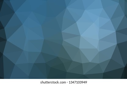 Light BLUE vector triangle mosaic template. Colorful illustration in abstract style with gradient. Triangular pattern for your business design.