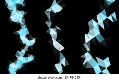 Light BLUE vector triangle mosaic template. Colorful abstract illustration with gradient. New texture for your design.