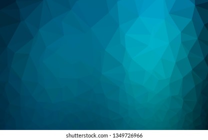 Light BLUE vector triangle mosaic cover. Colorful abstract illustration with gradient. Brand new style for your business design.