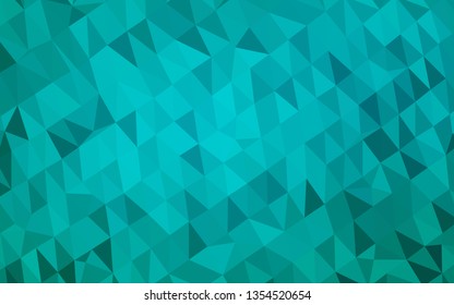 Light BLUE vector triangle mosaic texture. Shining illustration, which consist of triangles. Elegant pattern for a brand book.