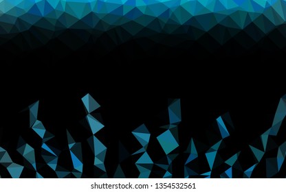 Light BLUE vector triangle mosaic texture. A sample with polygonal shapes. Textured pattern for background.