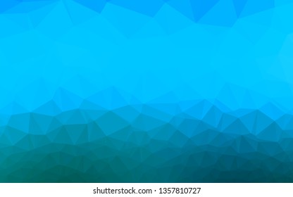 Light BLUE vector triangle mosaic texture. A vague abstract illustration with gradient. Elegant pattern for a brand book.