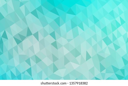 Light BLUE vector triangle mosaic texture. Glitter abstract illustration with an elegant design. The best triangular design for your business.