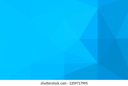 Light BLUE vector triangle mosaic cover. A completely new color illustration in a vague style. New texture for your design.