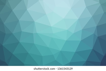 Light BLUE vector triangle mosaic texture. Glitter abstract illustration with an elegant design. Template for your brand book.
