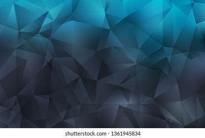 Light BLUE vector triangle mosaic texture. Polygonal abstract illustration with gradient. Brand new design for your business.