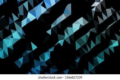 Light BLUE vector triangle mosaic texture. Shining illustration, which consist of triangles. Textured pattern for background.