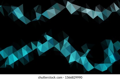Light BLUE vector triangle mosaic template. A vague abstract illustration with gradient. Completely new template for your business design.