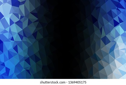 Light BLUE vector triangle mosaic template. Geometric illustration in Origami style with gradient. New texture for your design.