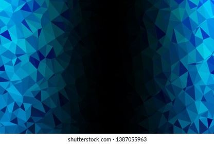 Light BLUE vector triangle mosaic cover. Colorful illustration in abstract style with gradient. Template for your brand book.