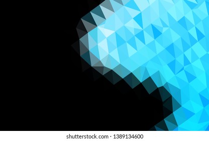 Light BLUE vector triangle mosaic texture. Creative illustration in halftone style with gradient. Template for a cell phone background.