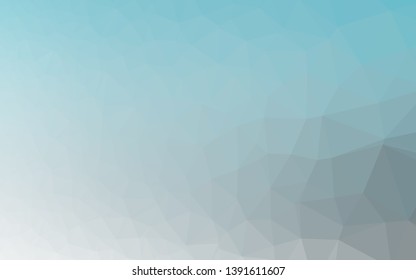 Light BLUE vector triangle mosaic template. Modern geometrical abstract illustration with gradient. Textured pattern for background.