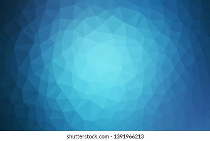 Light BLUE vector triangle mosaic template. Colorful illustration in polygonal style with gradient. A completely new design for your leaflet.