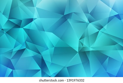 Light BLUE vector triangle mosaic background. A sample with polygonal shapes. Brand new style for your business design.
