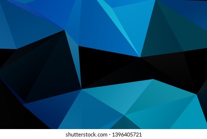 Light BLUE vector triangle mosaic template. An elegant bright illustration with gradient. Elegant pattern for a brand book.