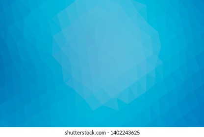 Light BLUE vector triangle mosaic template. An elegant bright illustration with gradient. Completely new design for your business.