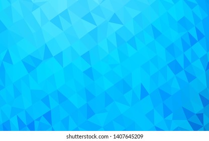 Light BLUE vector triangle mosaic cover. Shining colored illustration in a Brand new style. Textured pattern for background.