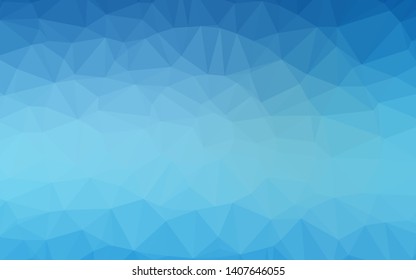 Light BLUE vector triangle mosaic template. Creative illustration in halftone style with gradient. Elegant pattern for a brand book.