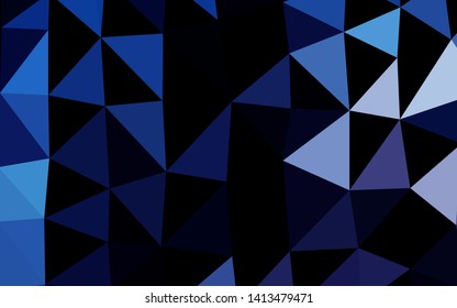 Light BLUE vector triangle mosaic texture. A sample with polygonal shapes. Polygonal design for your web site.