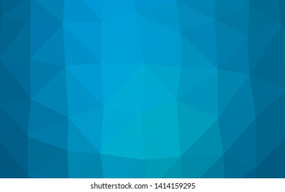 Light BLUE vector triangle mosaic template. An elegant bright illustration with gradient. Polygonal design for your web site.