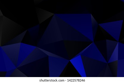 Light BLUE vector triangle mosaic cover. Colorful illustration in Origami style with gradient.  The best triangular design for your business.