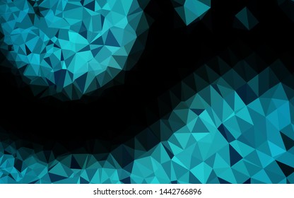 Light BLUE vector triangle mosaic cover. Glitter abstract illustration with an elegant design. Completely new template for your business design.
