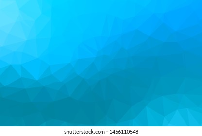 Light BLUE vector triangle mosaic texture. Triangular geometric sample with gradient.  Completely new template for your business design.