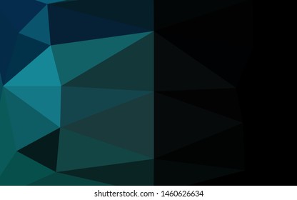 Light BLUE vector triangle mosaic template. Brand new colorful illustration in with gradient. Elegant pattern for a brand book.