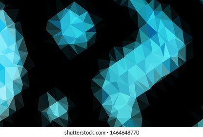 Light BLUE vector triangle mosaic cover. A vague abstract illustration with gradient. Template for your brand book.