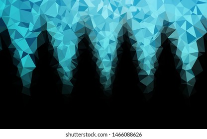 Light BLUE vector triangle mosaic texture. A vague abstract illustration with gradient. Template for your brand book.