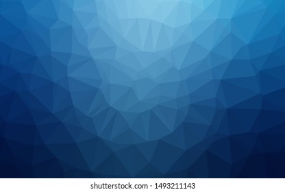 Light BLUE vector triangle mosaic cover. Shining colored illustration in a Brand new style. Template for a cell phone background.