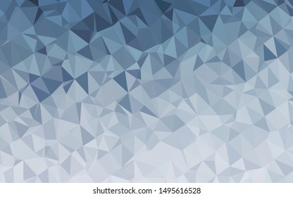 Light BLUE vector triangle mosaic texture. Brand new colorful illustration in with gradient. Template for your brand book.