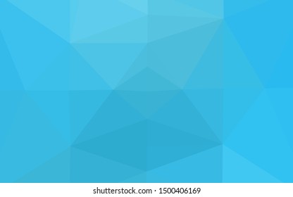 Light BLUE vector triangle mosaic template. An elegant bright illustration with gradient. Template for your brand book.