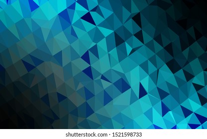 Light BLUE vector triangle mosaic template. Colorful illustration in abstract style with gradient. Polygonal design for your web site.