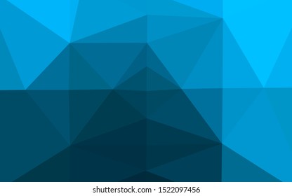 Light BLUE vector triangle mosaic cover. Geometric illustration in Origami style with gradient. The best triangular design for your business.
