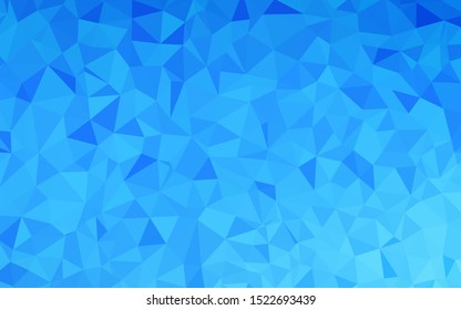 Light BLUE vector triangle mosaic background. Creative geometric illustration in Origami style with gradient. Completely new template for your banner.