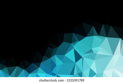 Light BLUE vector triangle mosaic template. Colorful illustration in abstract style with gradient. Polygonal design for your web site.
