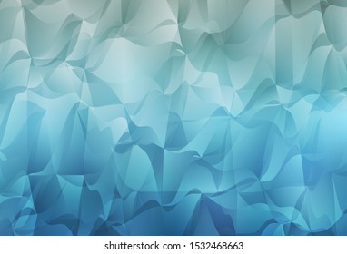 Light BLUE vector triangle mosaic template. A completely new color illustration in a polygonal style. A completely new design for your leaflet.
