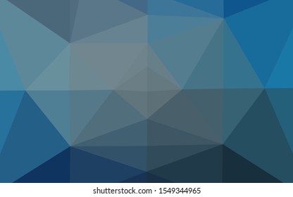 Light BLUE vector triangle mosaic template. Colorful illustration in Origami style with gradient.  Completely new template for your business design.