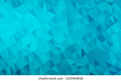 Light BLUE vector triangle mosaic template. Colorful illustration in abstract style with gradient. Template for a cell phone background.