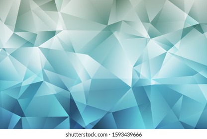 Light BLUE vector triangle mosaic template. Elegant bright polygonal illustration with gradient. Pattern for a brand book's backdrop.